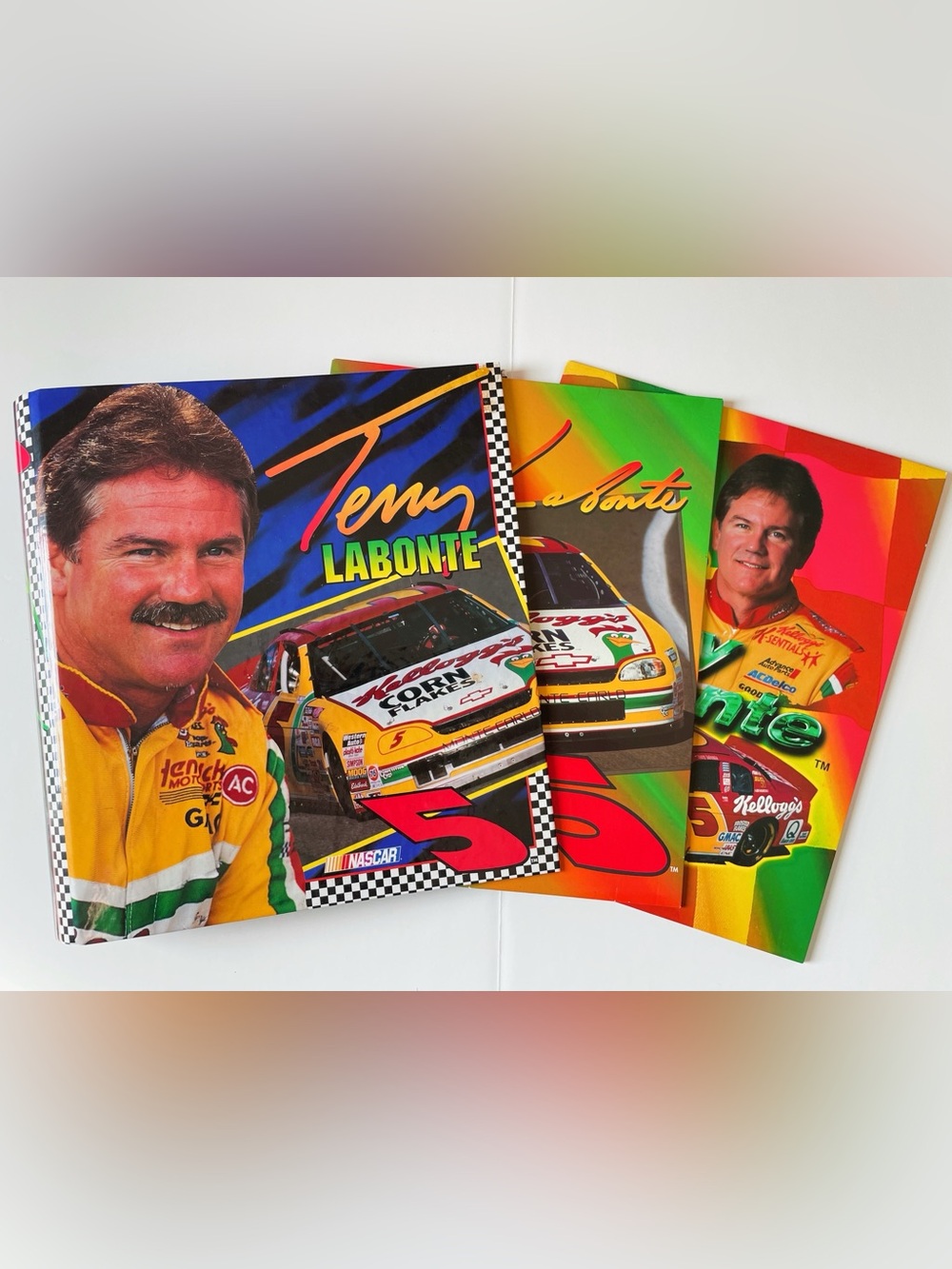 Vintage 90s NASCAR Kelloggs Racing Terry Labonte Binder & Folder Set Collectible